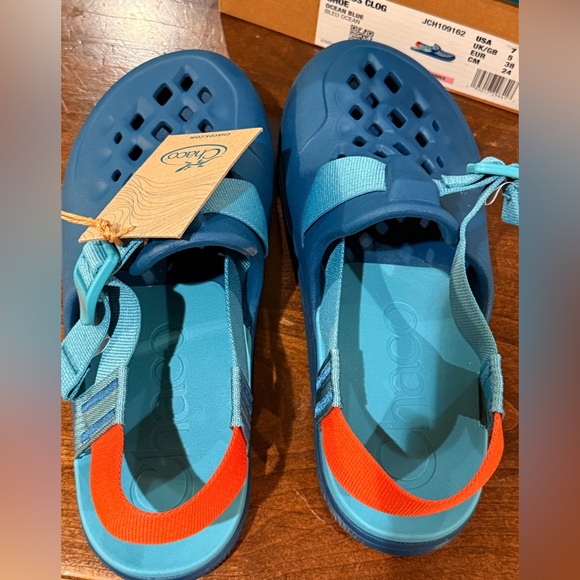 Chacos Chillos Clog Ocean Blue size 7 NWT / NIB - Picture 2 of 4